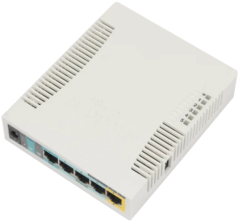 Routeur WiFi MikroTik (5 ports, PoE)
