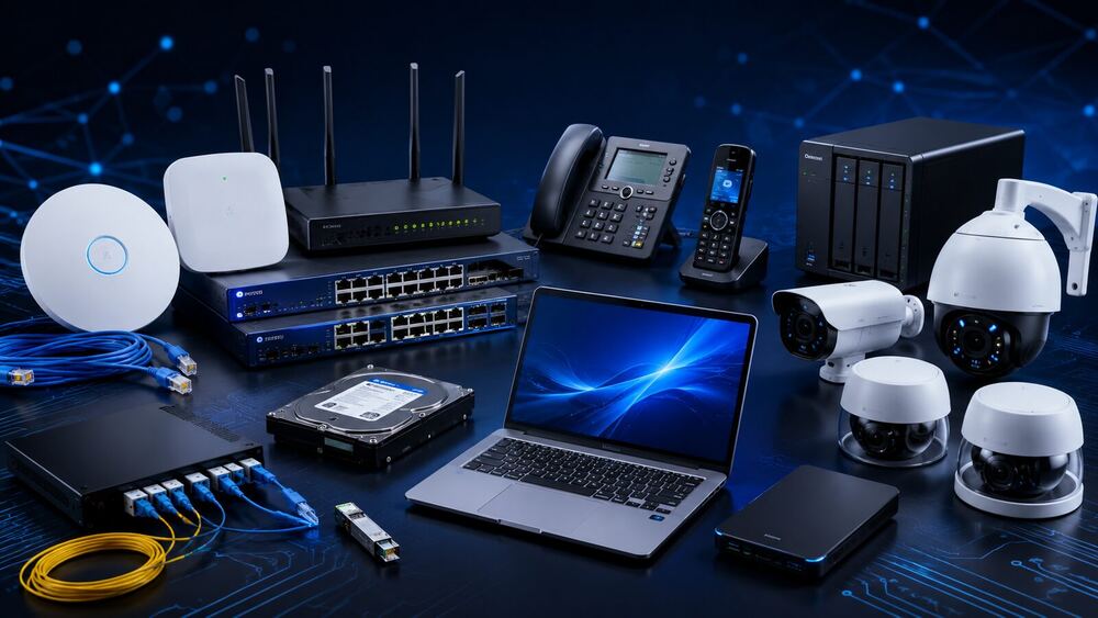 Équipements réseau, téléphonie et vidéosurveillance